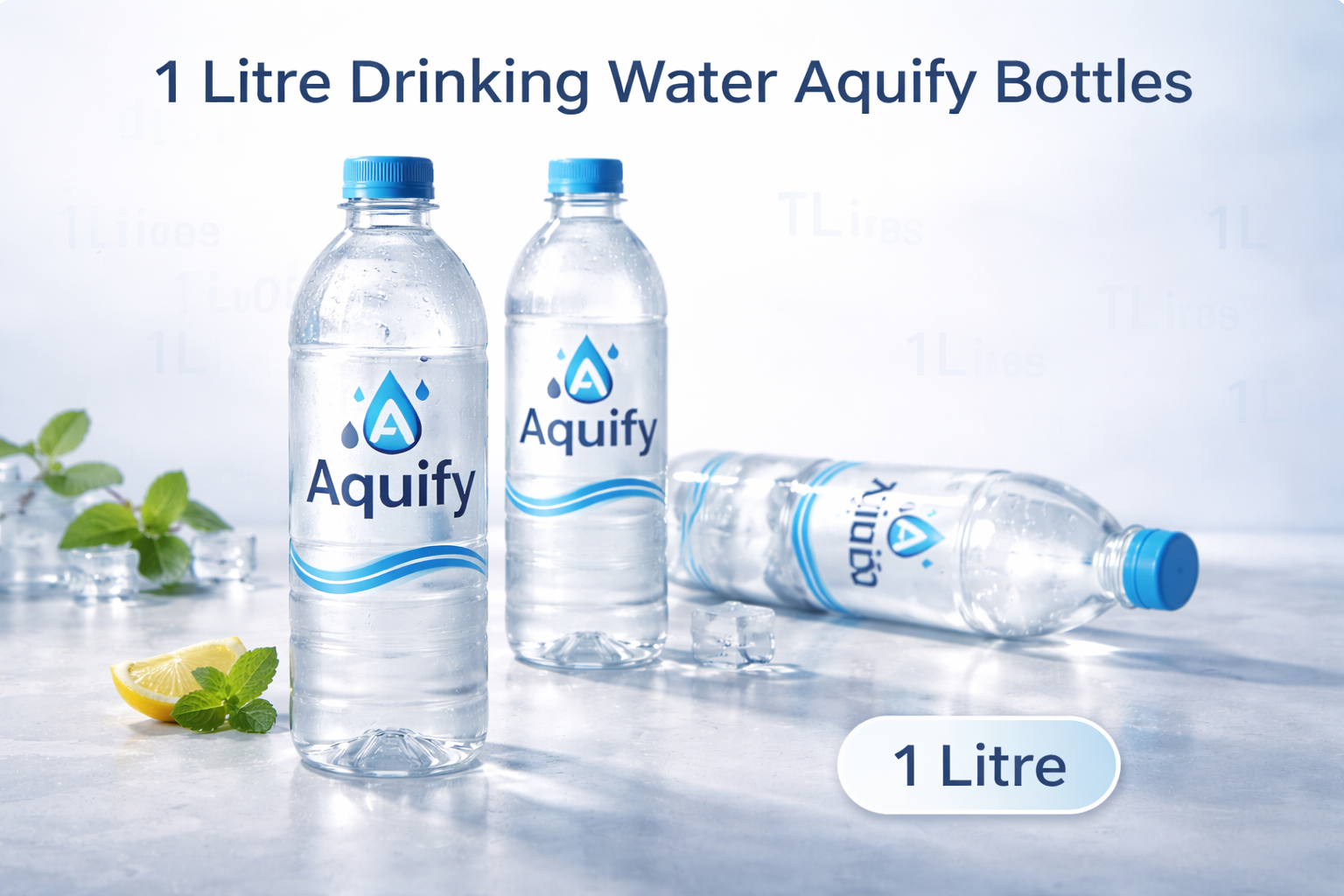 1 litre packaged drinking water bottles