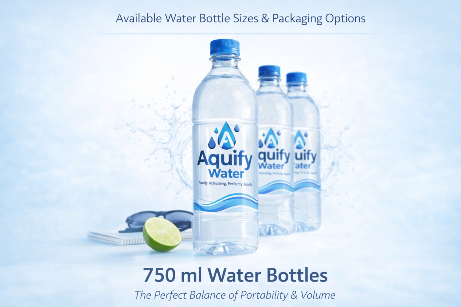 750 ml packaged drinking water bottles