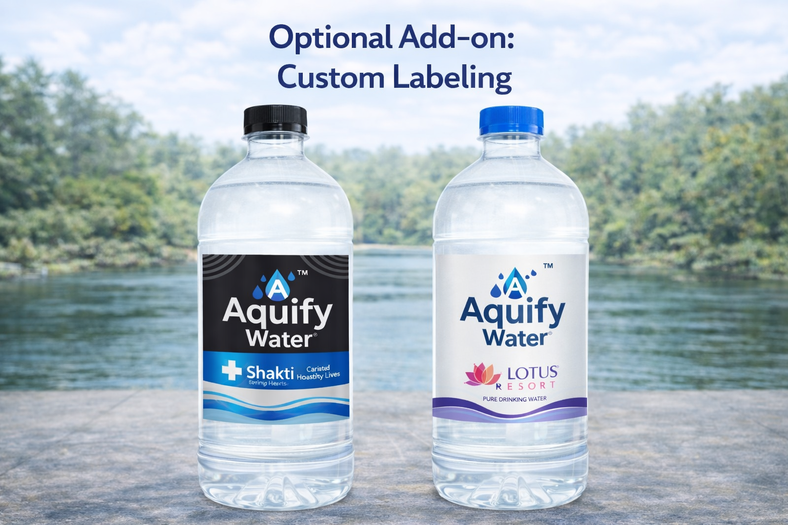 Custom labeled bottles